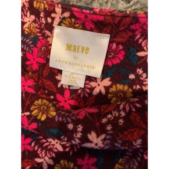 Anthropologie Maeve Decatur Floral Print Tunic Top Blouse sz XS - Picture 5 of 6